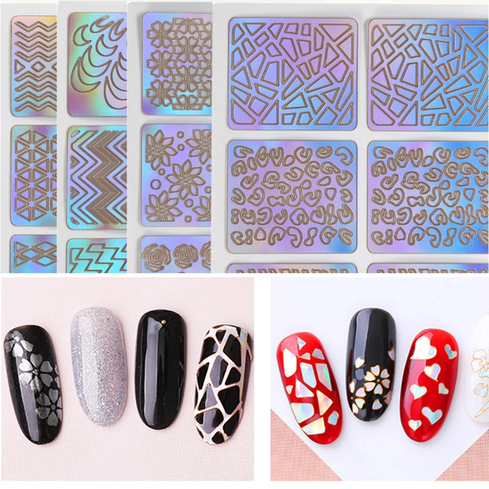 24 листа лазерные фотообои 3D изображения набор трафаретов необычный Рисунок