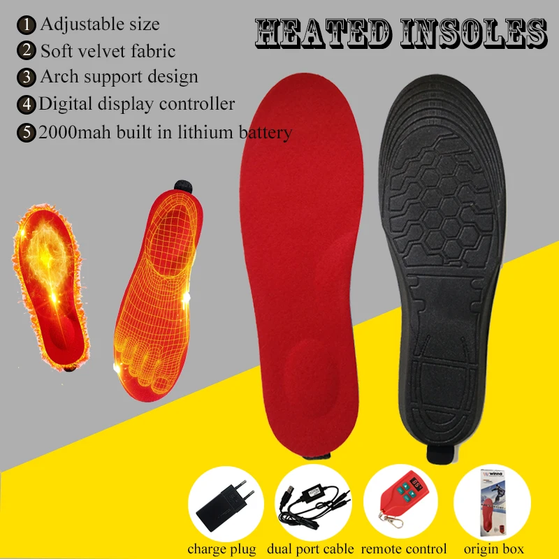 

Man Women Electric Heated Insoles Rechargeable Operated Far Infrared Heating Foot Warmer Orthopedic Arch Support Shoe Insoles