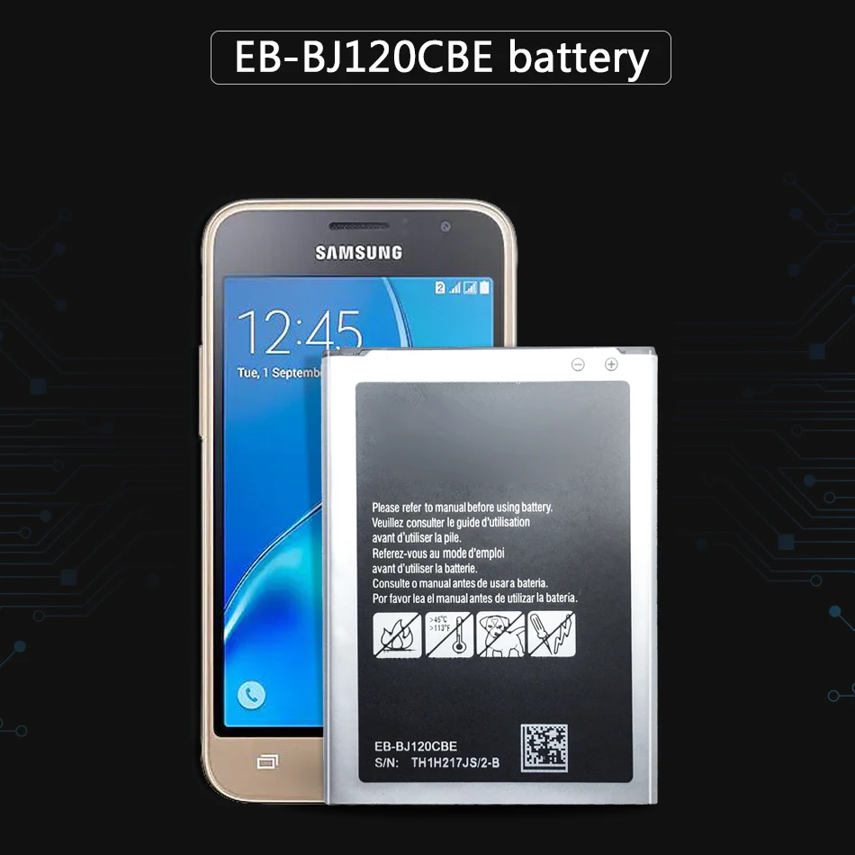 Аккумулятор для Samsung Galaxy J1 2016 2050 мАч версия J120F Express 3 J120A J120T J120 аккумулятор EB-BJ120CBE |