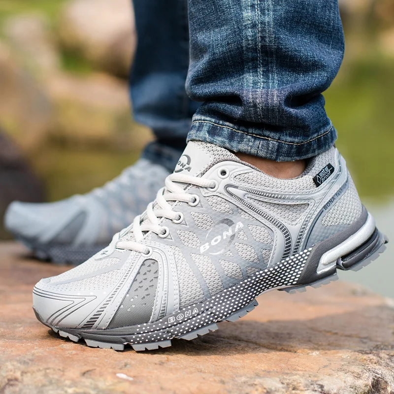 Кроссовки BONA мужские легкие для бега ходьбы и фитнеса удобная спортивная обувь