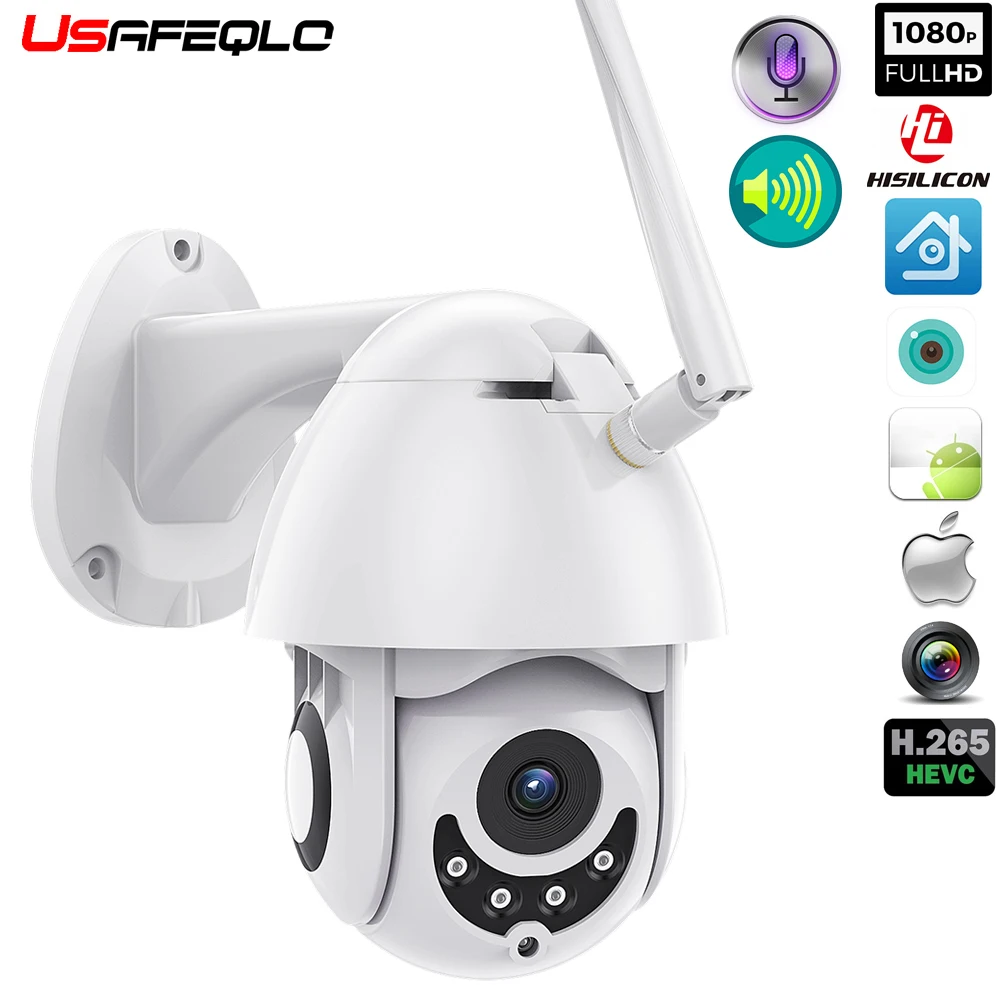 Wifi камера наружная PTZ IP камера H.265X 1080p скоростная купольная CCTV Камера Безопасности s IP камера wifi Внешняя 2MP IR домашняя съемка