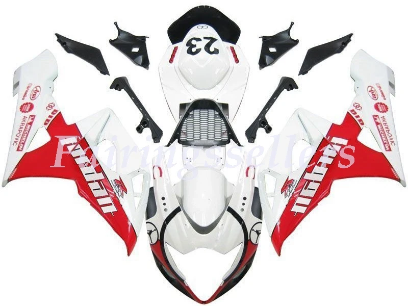 Injection Molding New ABS Motorcycle Fairings kit Fit For Suzuki GSX-R1000 2005 2006 K5 gsxr 1000 White Black Pramac | Автомобили и