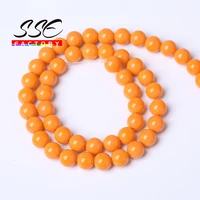 wholesale orange jades round loose beads natural orange stone beads for jewelry making diy charm bracelet necklace 8mm15strand