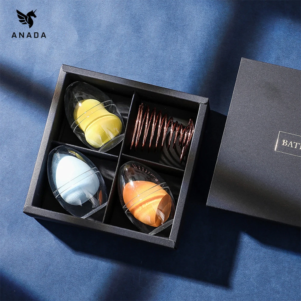 Новинка 3 шт. губка для макияжа водная тыква пуховка искусственная кожа набор