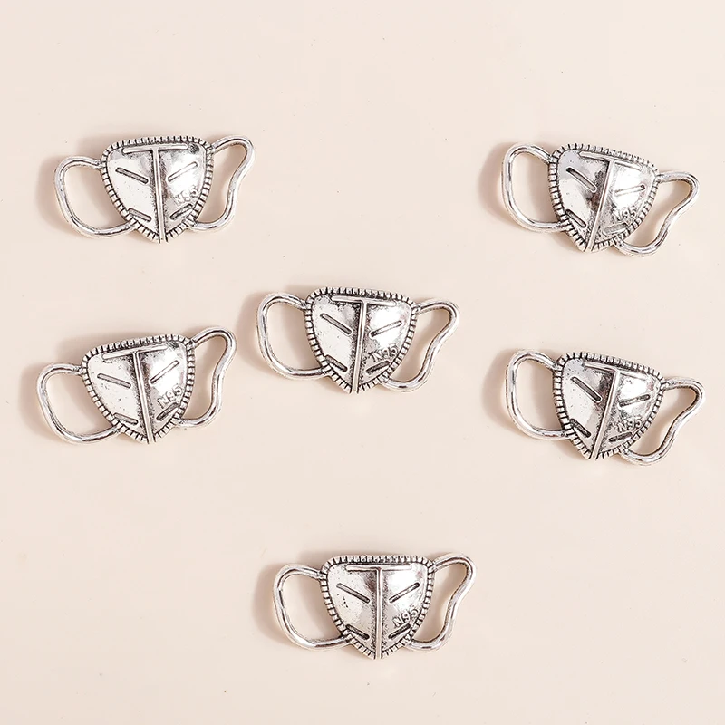 

10pcs 30*16mm Alloy Mask Charms for Jewelry Making Mask Connectors Charms for Necklaces Earrings Making Accessories Pendants
