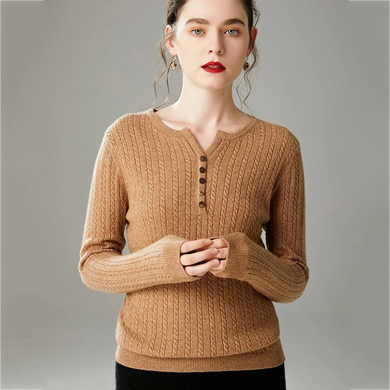 Осенний вязаный свитер брендовая дизайнерская офисная одежда эластичный