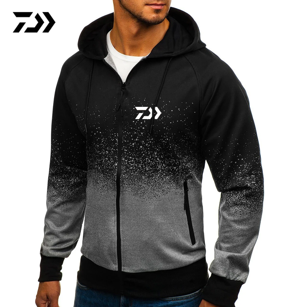 Мужской осенне-зимний Кардиган с капюшоном и принтом Спортивная Повседневная