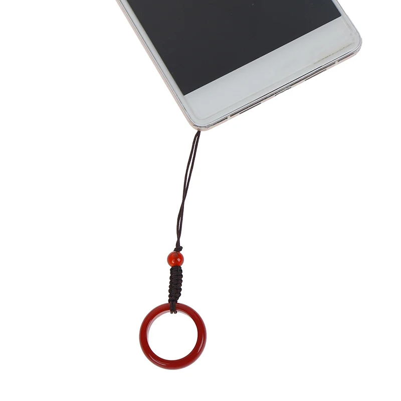 1 шт. новый искусственный Агат палец кольцо с ремешком для руки Подвески брелок