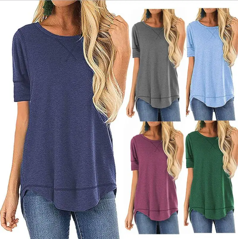 

Womens Summer thin top Slim Short Sleeve T-shirt Blouse
