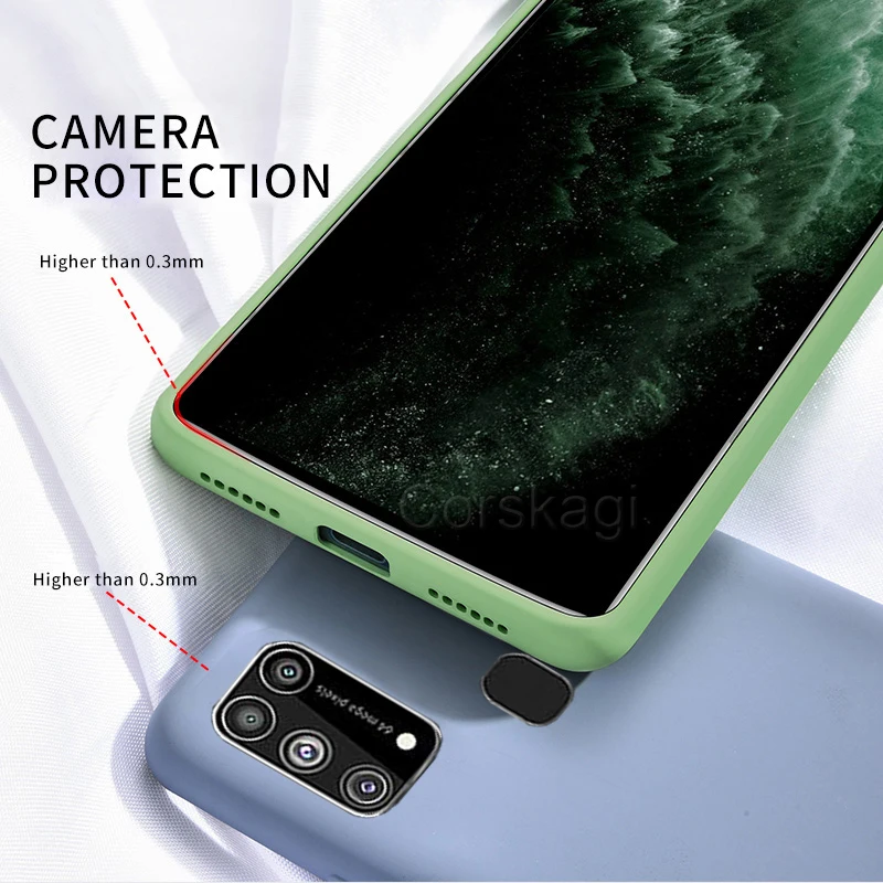 

Soft Liquid Silicone Cover Case For Samsung Galaxy M51 M31 M21 M31S S20 FE S10 Lite S10e Note 10 20 A12 A51 A71 A31 A52 A21S A72