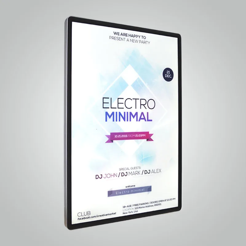 Рамка светильник СИД черный коробка панель Подсветка вывесок коробка|Рекламная