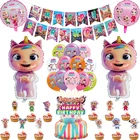 Воздушные шары Cry Baby, кукольный шар с куклой-ругоном, баннер на день рождения для девочек, плач, ребенок, волшебное разрывание торта, Топпер, принцесса, детский Декор для вечеринки