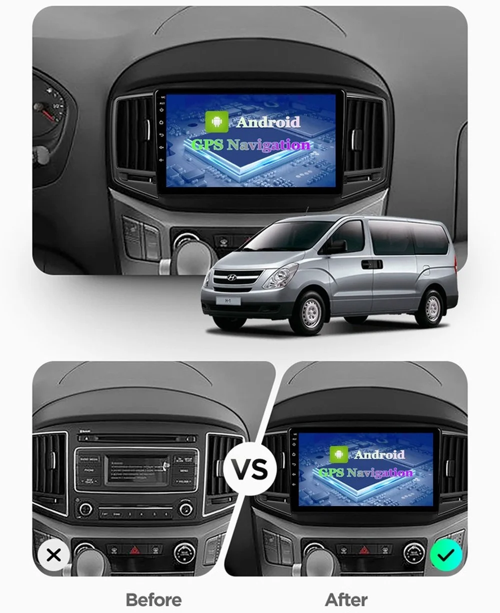 Автомобильный радиоплеер Android 10 0 для HYUNDAI H1 2016- Hyundai Grand Starex GPS-навигация с Wifi 4G Bluetooth