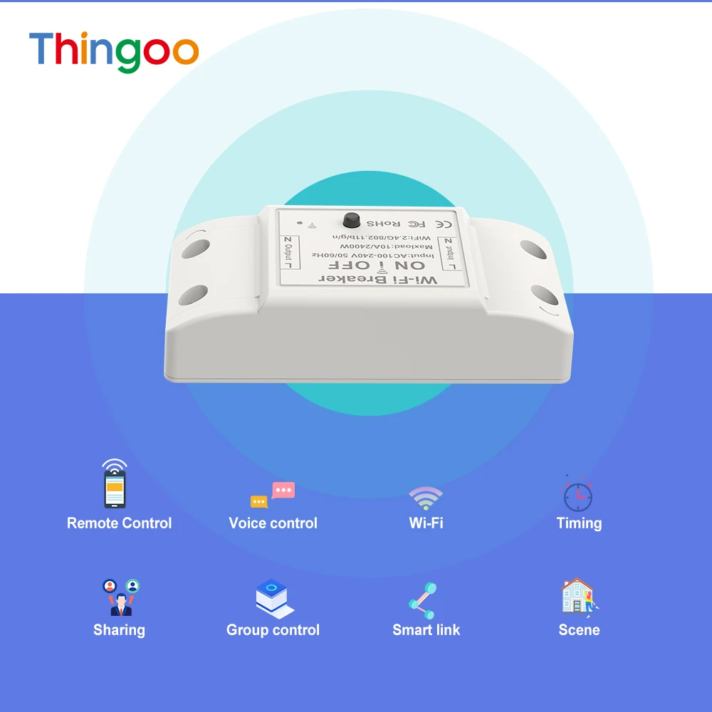 Inteligente Alexa Google Home Assistant пульт дистанционного управления Wi-Fi Breaker Iot Smart Life Homekit Tuya Mini