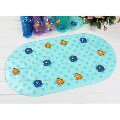 

Bathroom Baby Shower Anti Slip Mat Massager Suction Cup Sheet Bath Room Transparent Pad Pvc Tub Bathing Massage Foot Stress