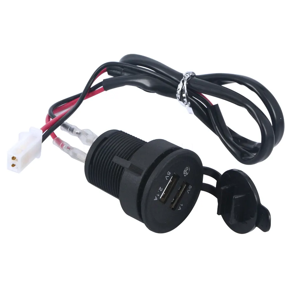 Зарядное устройство для телефона Bundwin DC 12 В с двумя USB портами зарядное мотоцикла