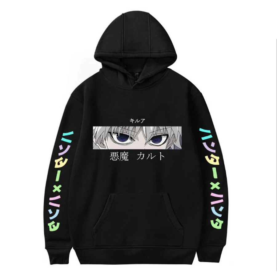 

Japanese Anime Hunter X Hunter Oversized Hoodie Men Hooded Sweatshirts Hisoka Killua Casual Tracksuit Streetwear Funny Clothes