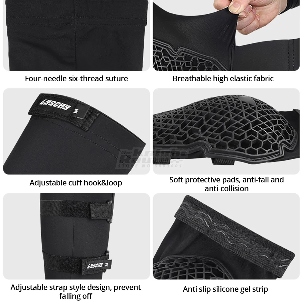 

Black Motorcycle Knee Pads Women Elbow Pads Protector Moto Riding Motorbike Protective Gears Knee Protector Motocross Guards Men
