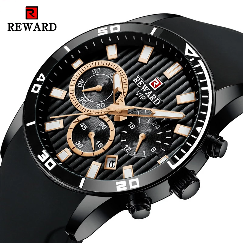 Часы наградные Мужские кварцевые спортивные черные с циферблатом t 3 отображение