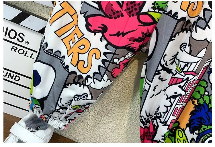

Summer Clothes New 2021 Boy Baby Children Clothing Baseball Dinosaur Short-sleeved T-shirt + Graffiti Crop jeans 2-pcs set
