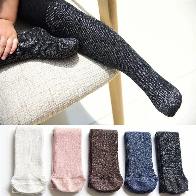 

1T~ Adult Kids Children Bling Bling Knee High Socks Baby Girls Solid Colors Leg Warmer Calcetines Cotton Socks Korean Style