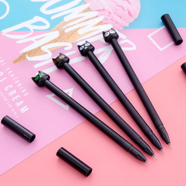 1 шт. кавайная темно кошачий фонтан ручка Школа Офис 0 5 мм перо перьевая новый