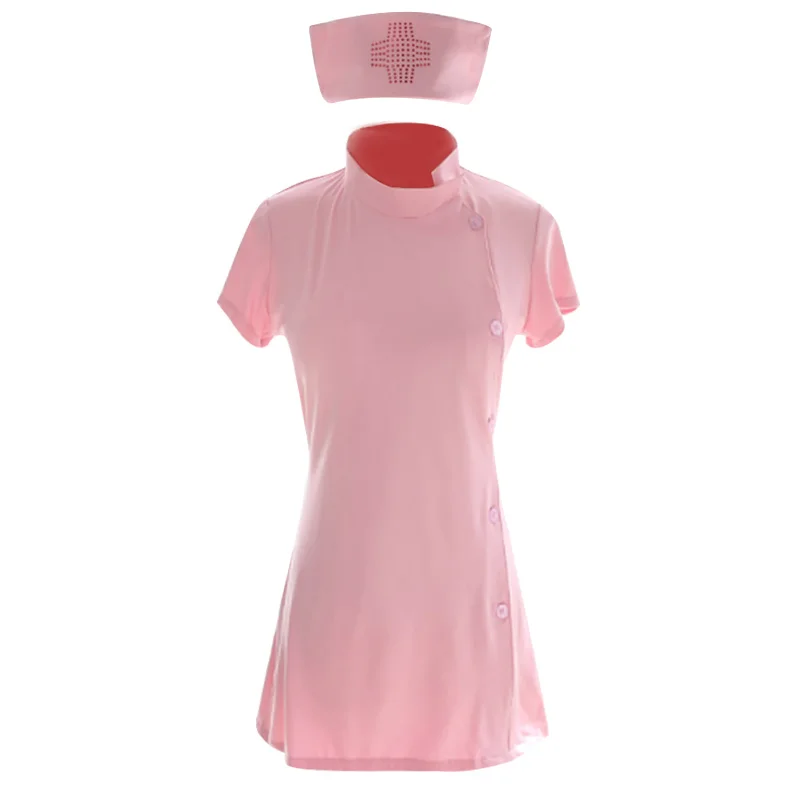 

Harajuku Punk Nurse Uniform Ultrashort Dress Sexy Lingerie Women Split Skirt Home Sleepwear Cosplay Uniform Showgirl Costumes