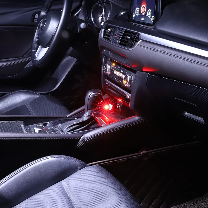 CARCTR светодиодный Автомобильный USB Атмосфера светильник голос Управление DJ RGB