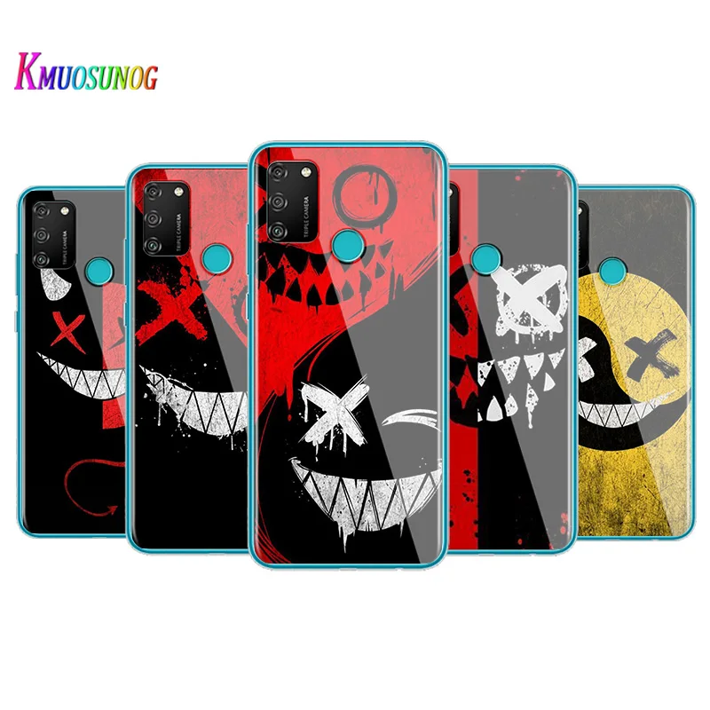 

Angel Demon Smiley Yin Yang For Huawei Honor V9 Play 8S 8C 8X MAX 8A Prime 8 7S 7A Pro 7C Soft TPU Silicone Phone Case