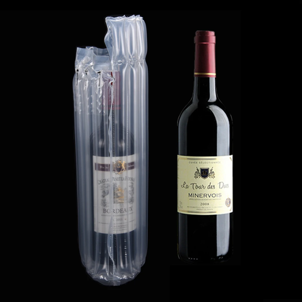 

9*30cm Red Wine Wine Protection Bags Anti Pressure Storage Package Pouch Clear Plastic Poly Air Bubble Column For Easy Broken