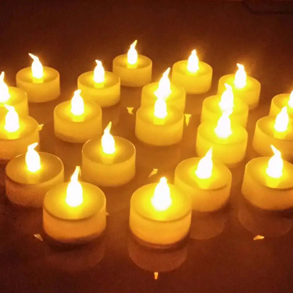 Светодиодный свечи светильник украшение чайной Мерцающая батарея | Дом и сад