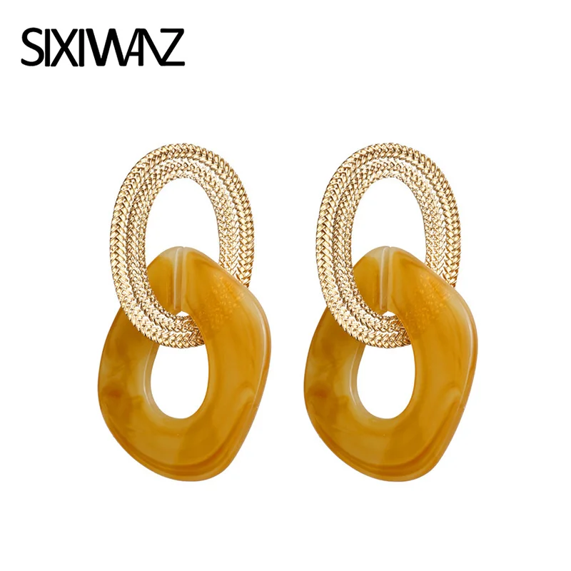 Модные серьги-манифесты 2019 женские большие серьги металлические круглые с