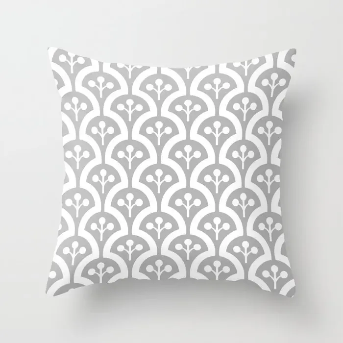 

Silver Grey Sofa Pillow Cushion Cover European Grey Geometric Polyester Pillowcase Fashionable Simple Household Pillowcase 1PC