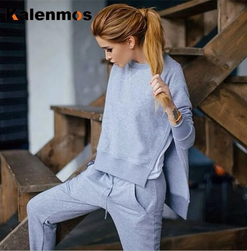 Комплект из двух предметов топ и штаны женские толстовки спортивный костюм