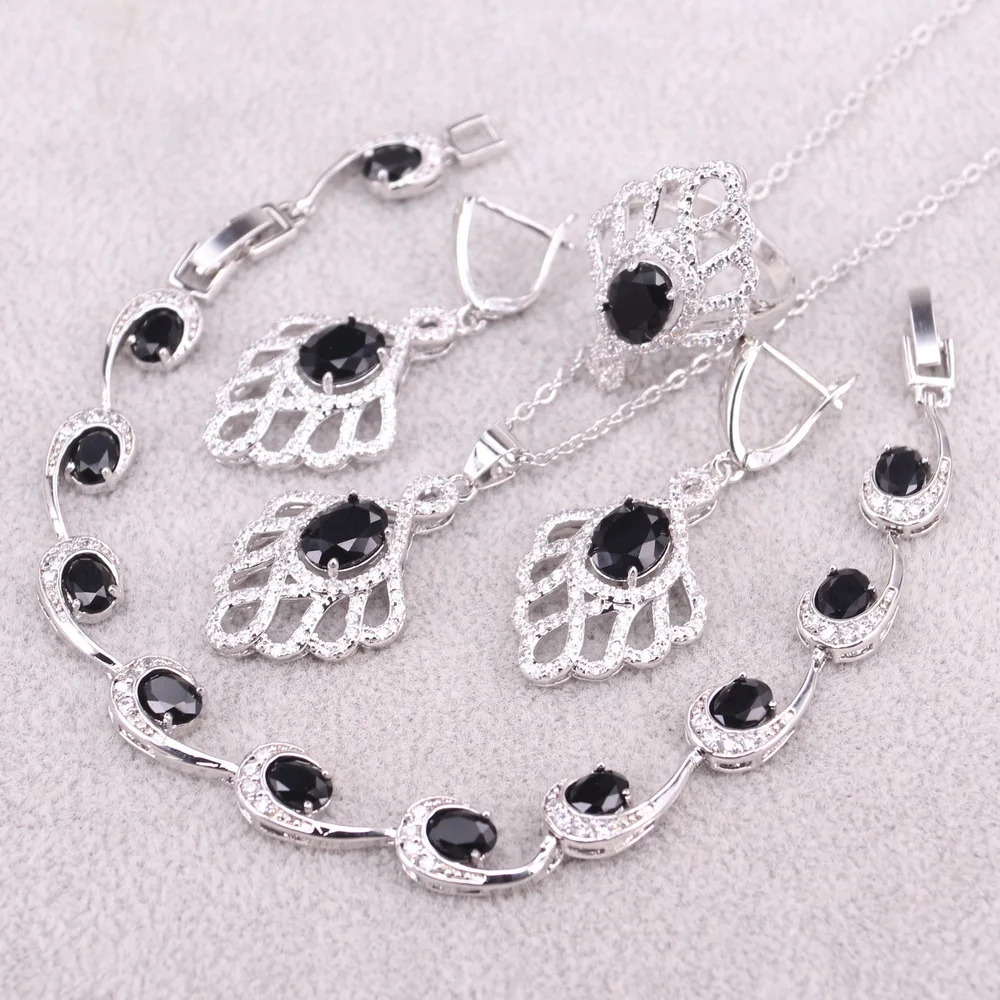 

925 Silver Earrings Set Zricon Ring Set Earrings/Ring Set Wedding Jewelry Sets For Women Earrings/Pendant/Necklace/Ring/Bracelet