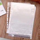 100 шт., пластиковые папки с отверстиями для документов