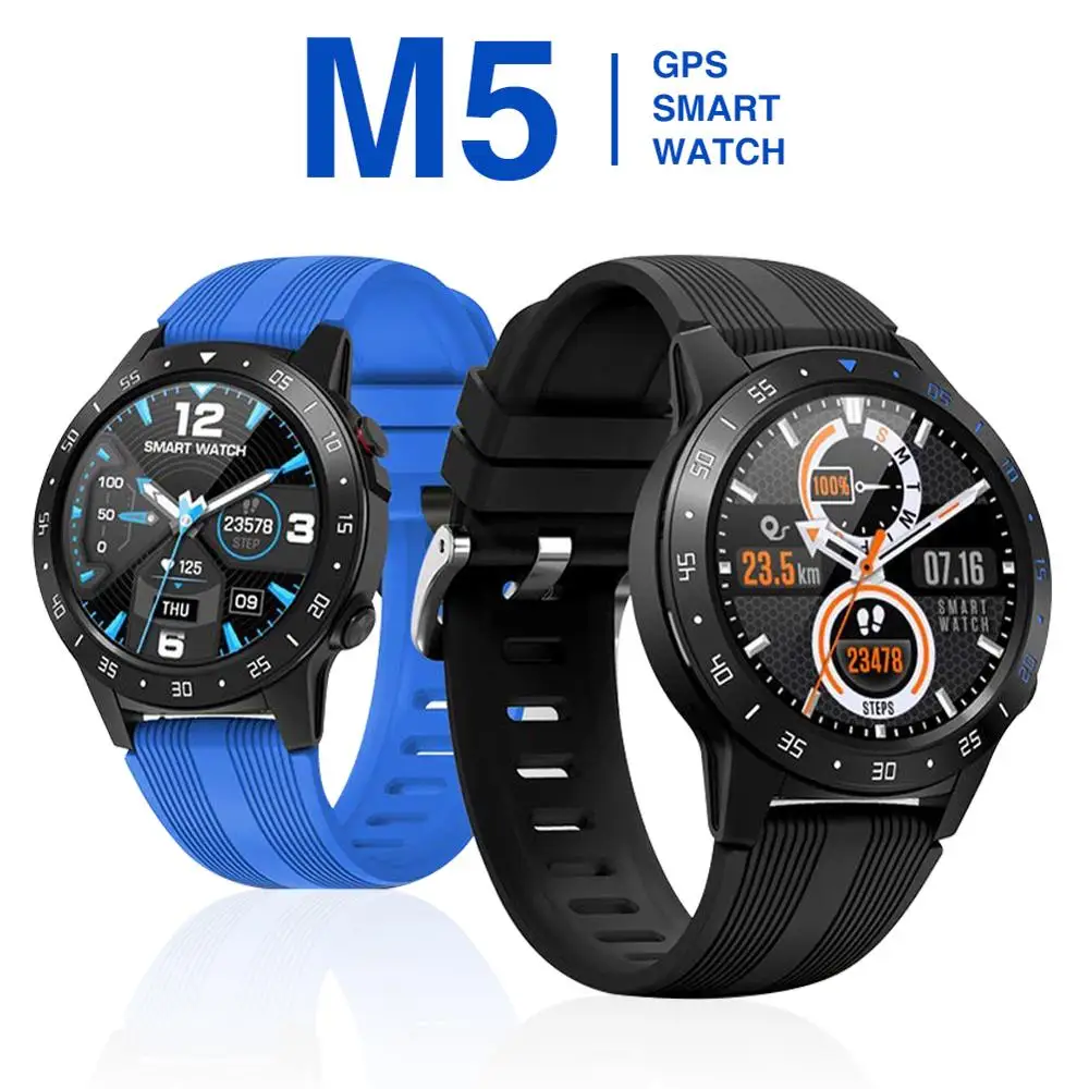 Gps M5 спортивные сенсорные Смарт часы IP67 Мужская Женская Сигнализация фитнес