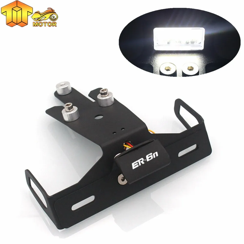 

CK CATTLE KING Motorcycle License Number Plate Frame Holder Bracket With Light For KAWASAKI ER-6N ER-6F NINJA 650 ER6N ER6F ER6N