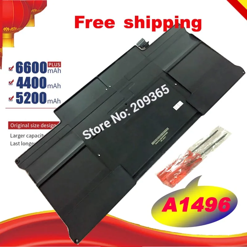 Аккумулятор A1405 A1496 для ноутбука 7 6 В 50 Втч Apple MacBook Air 13 дюймов A1369 2011 A1466 2012 MC503 MC504 MC965
