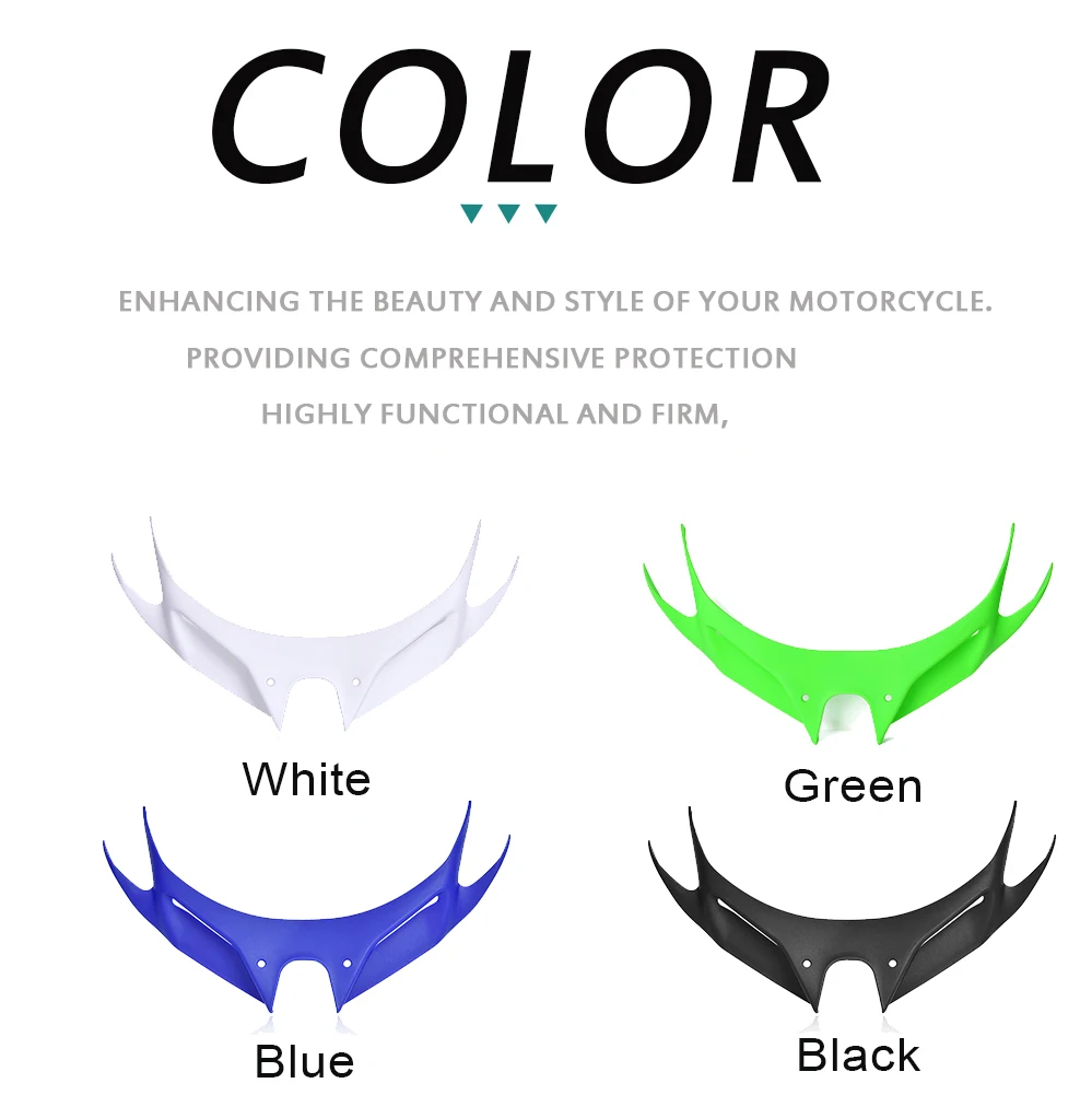 For KAWASAKI Ninja 250 ninja 400 Motorcycle Front Fairing Aerodynamic Winglets Cover Protection Guards ABS Plastic 19