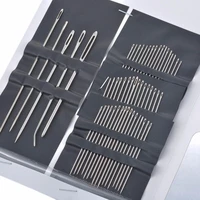 hot 55pcsset multifunctional hand stitches stainless steel sewing pins set home diy crafts household sewing accessories