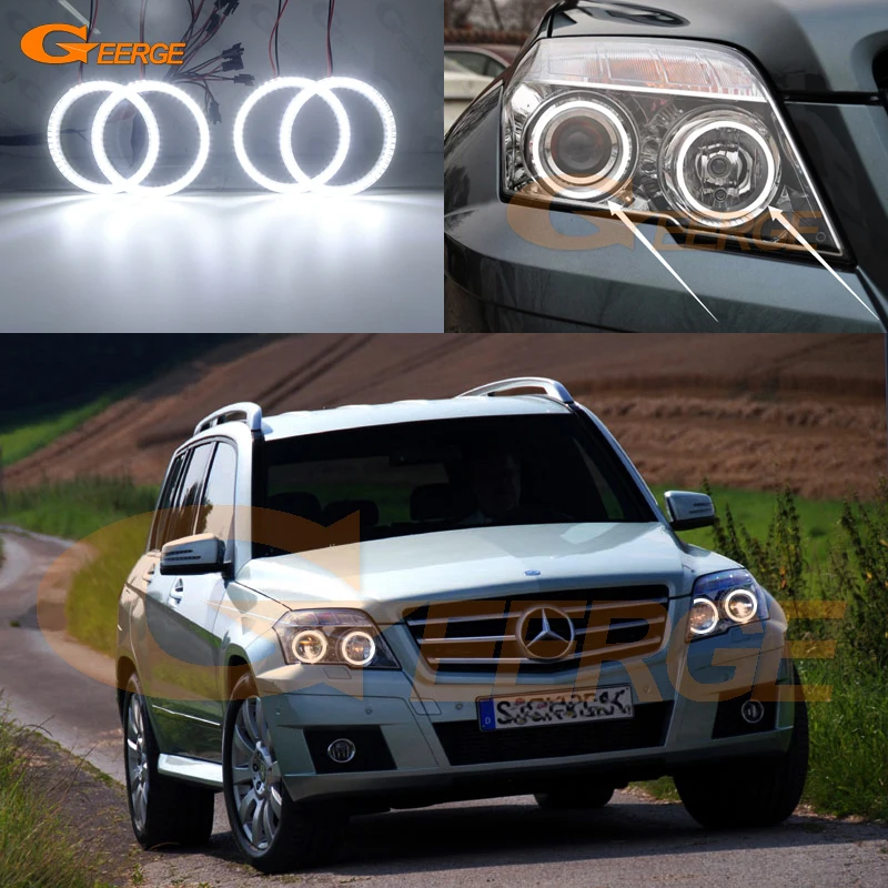 

For MERCEDES BENZ GLK X204 2008 2009 2010 2011 2012 Ultra bright SMD LED Angel Eyes halo rings kit Day Light