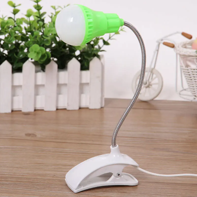 Светодиодная настольная лампа с зажимом освещение питанием от USB для украшения