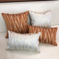 light luxury sofa cushion covers grid blue green modern simplicity pillowcases european high grade pillow covers home bed decor