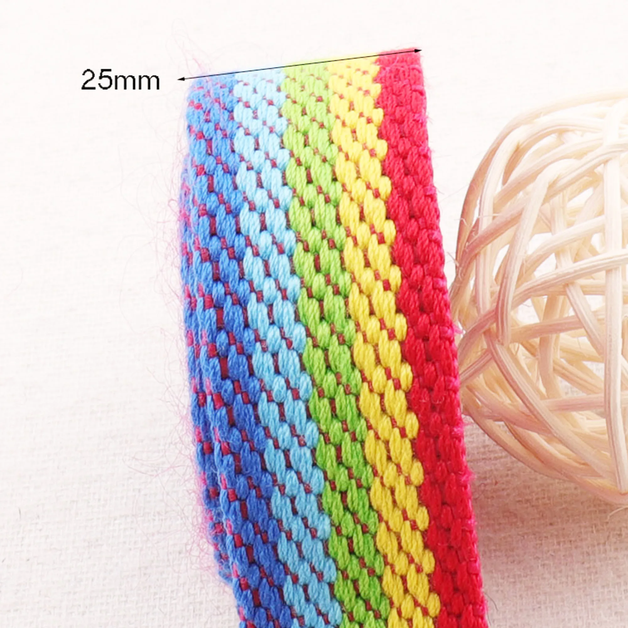 Радужная хлопчатобумажная тесьма тяжелый вес саржевая полоска женский кошелек