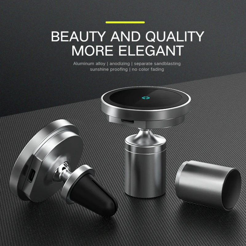 

Round Phone Holder In Car Stand Magnet Cellphone Bracket Car Magnetic Holder For Phone For IPhone 12 Pro Max Samsung