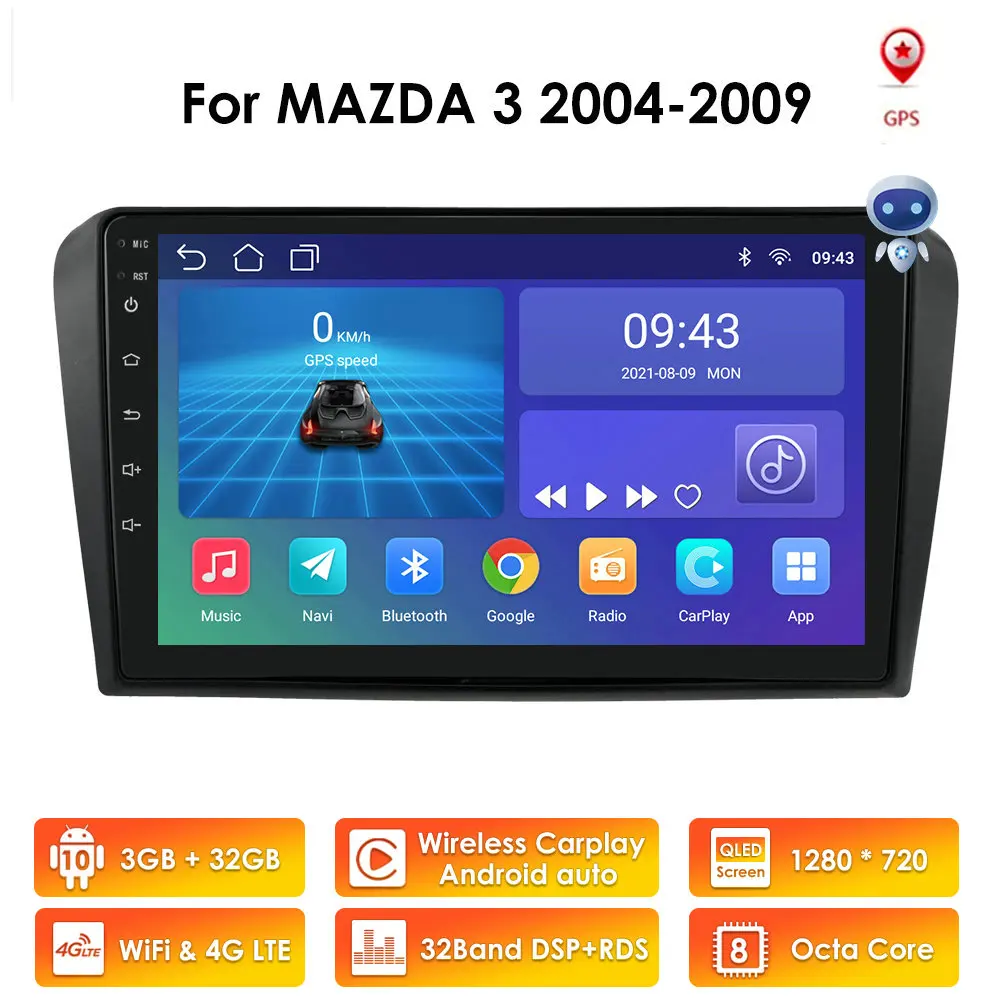 

Автомагнитола 2 din для Mazda, мультимедийный проигрыватель на android 10, без DVD, с GPS, Wi-Fi, четырехъядерным процессором, 2 + 2004 + 2013 + 16, с бесплатной карт...