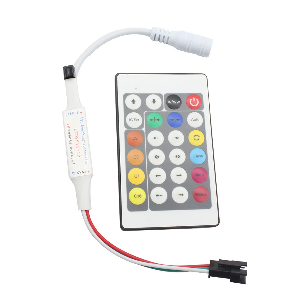 

LED Controller Magic Dream Color LED Light 24key Controller DC5V~24V Great for WS2811