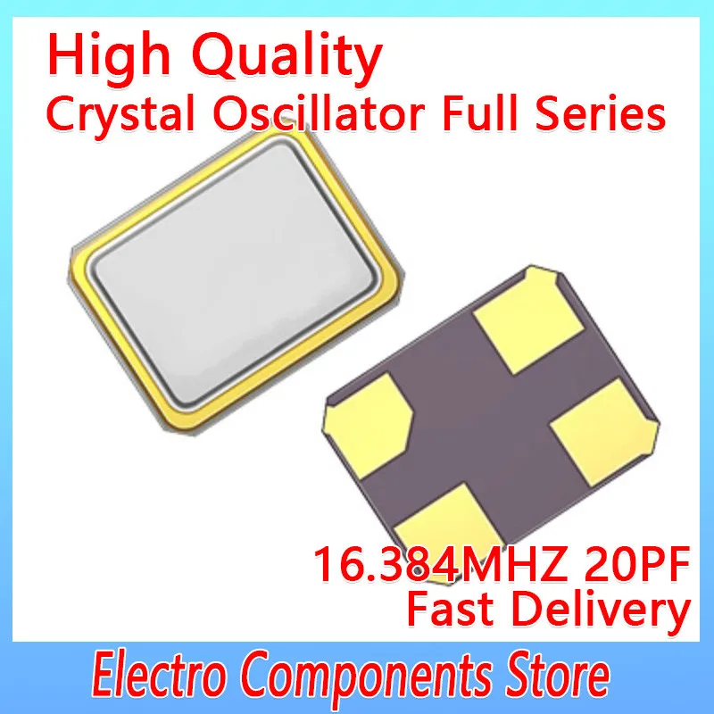 

10PCS/Lot SMD Quartz Resonator 16.384MHZ 20PF 3225 Crystal Oscillator Kit YSX321SL Passive Components 4Pin ±10PPM EL Products