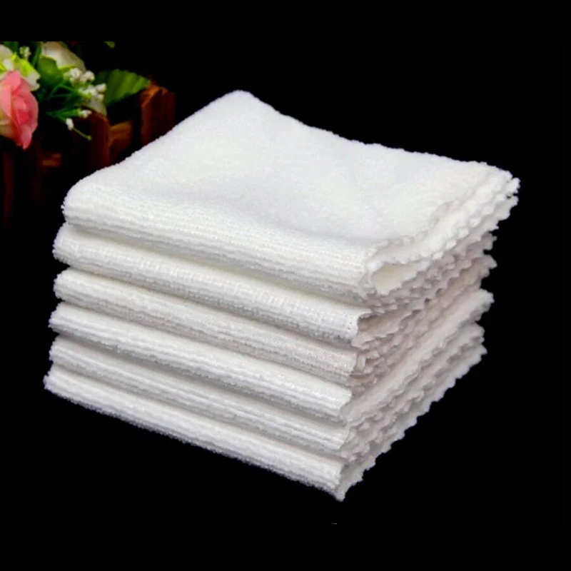 5pcs Superfine Fiber Thickened Cleaning Cloth Kitchen Scouring Pad White Dish Towel Easy To Clean Bathroom Rags Dishcloth 30*70 | Дом и сад